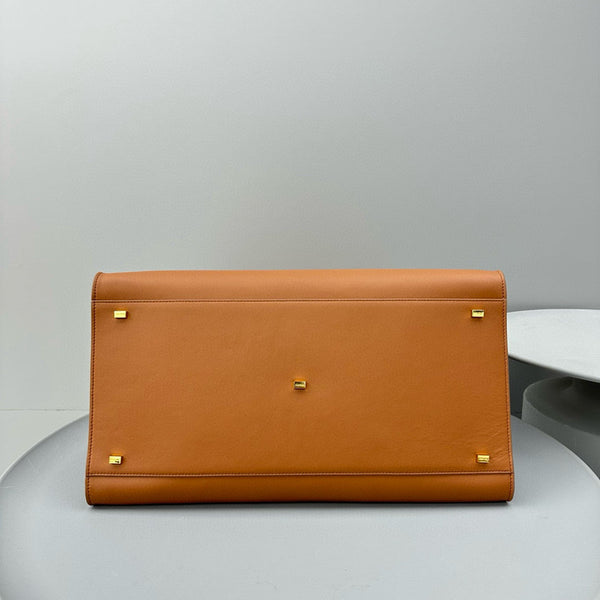 The Row Margaux 15 Brown Leather