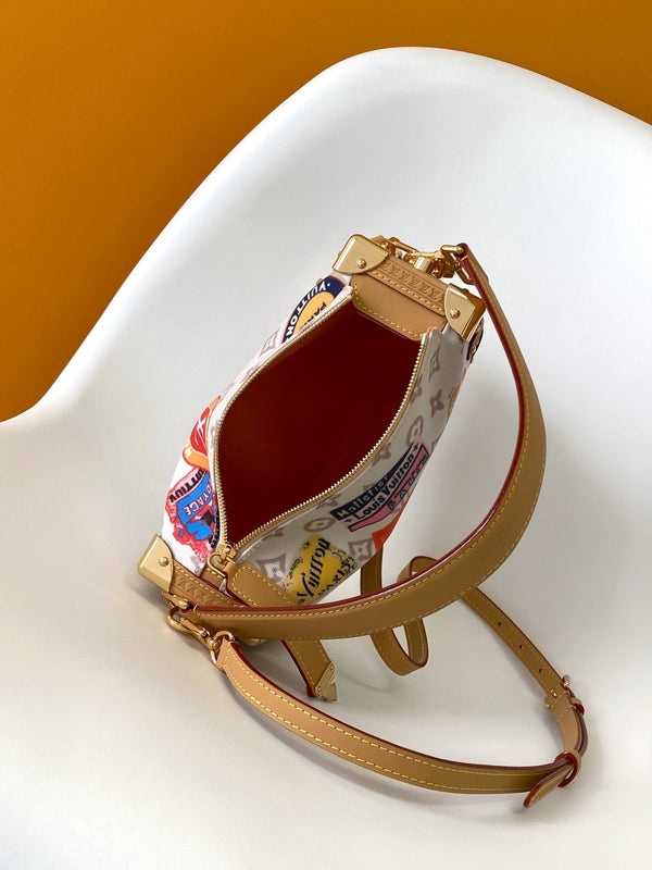 Louis Vuitton 2025 Side Trunk MM Bag Multicolor Canvas Leather