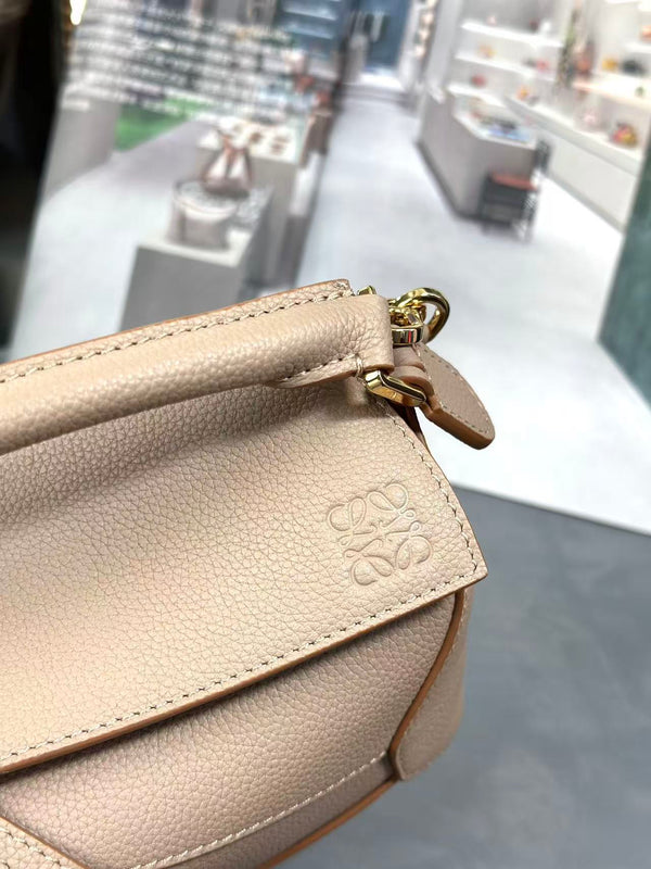 LOE MINI 18 PUZZLE BAG IN SANDY CALFSKIN GHW