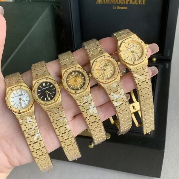 Audemars Piguet Royal Oak Mini Frosted Quartz 23mm Gold Dial