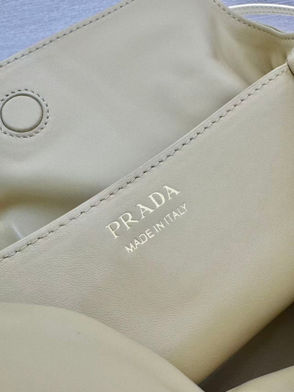Prada Cloud Bag 25cm Ivory Sheepskin