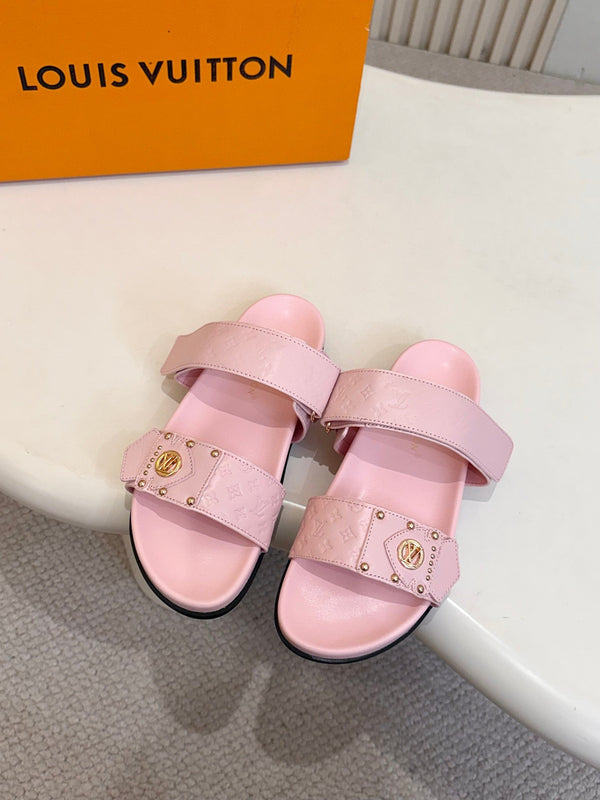 LV Frame Comfort Slides Monogram Calfskin 912800