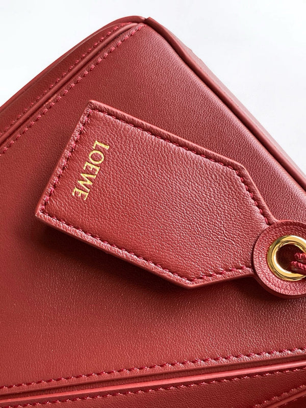 Loe Featherlight Puzzle Bag 24cm In Burgundy Nappa Calfskin