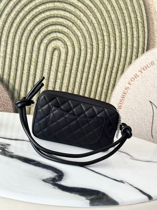 CC Cambon Ligne Pochette Black Quilted Calfskin