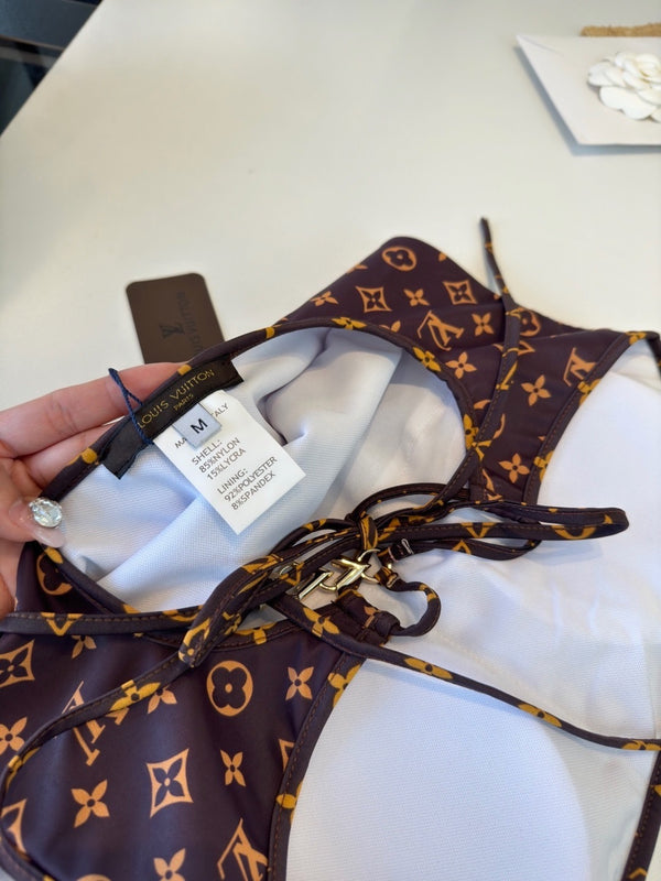 LV Swimsuit Brown in Nylon