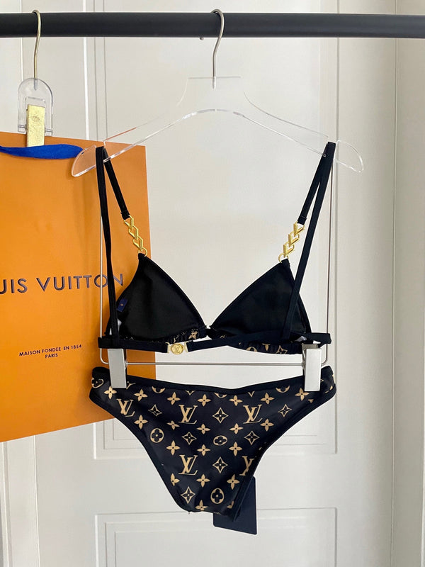 LV Bikini Black in Nylon