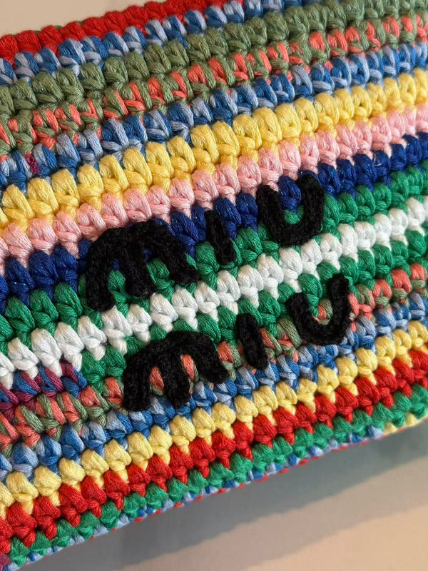 Miu Crochet Pouch Multicolor Cotton