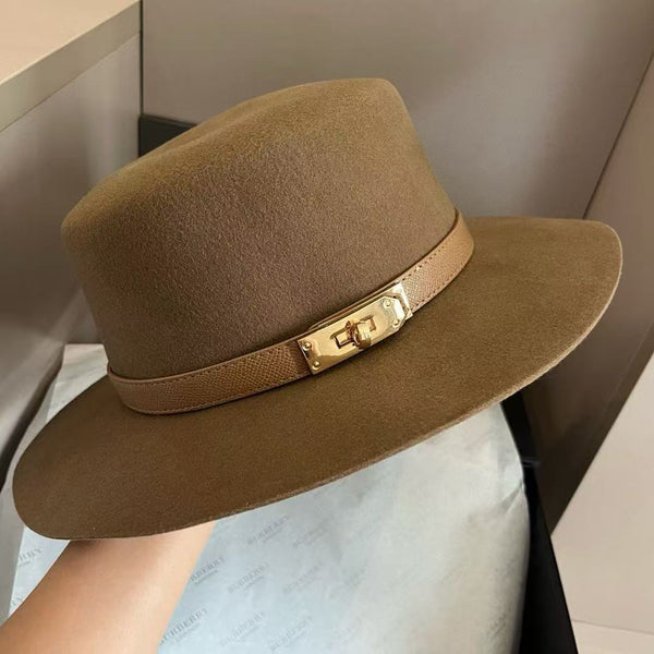HM Hampton Hat in Camel Beige Wool