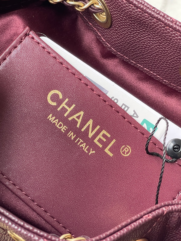 CC 26c Hobo Bag 30cm Burgundy Caviar Leather GHW
