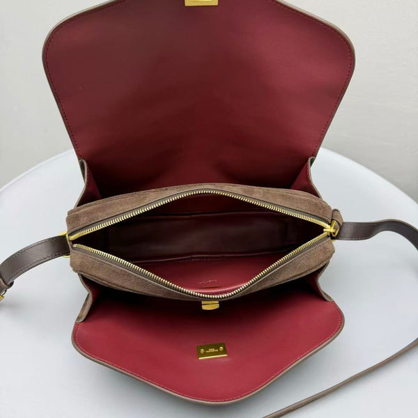 BG Le 7 Shoulder Bag Coffee Suede