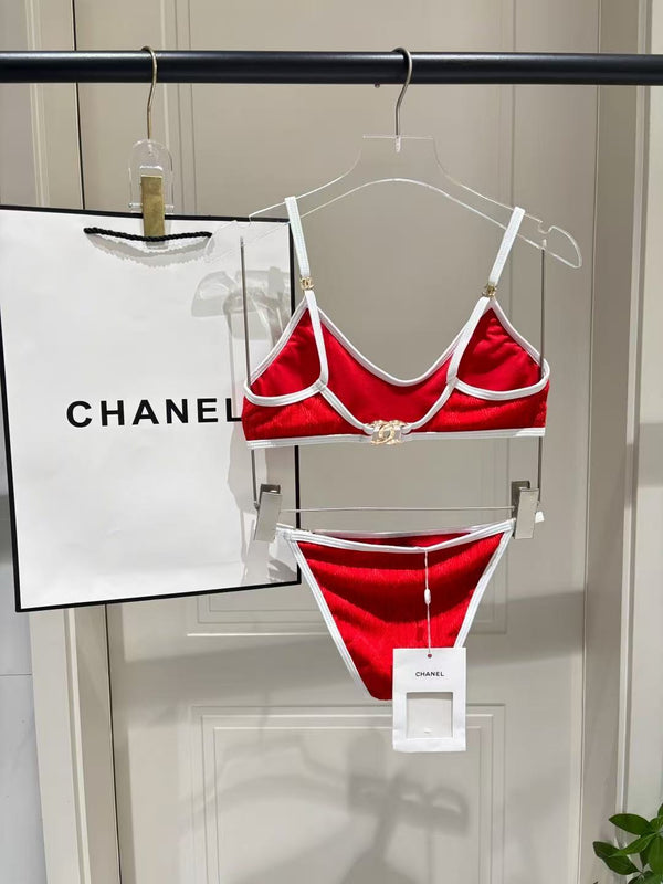 CC Two-piece Bikini Swimsuit Red
