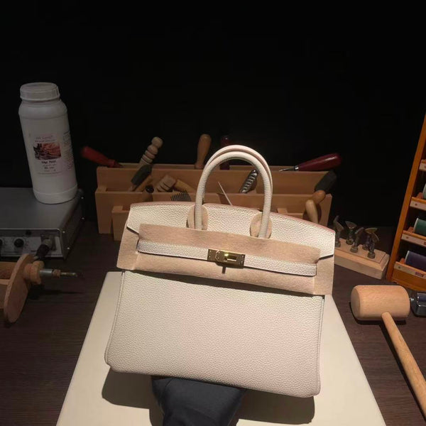 HM Birkin 25cm White Togo Leather Gold Hardware Best Version