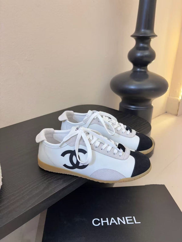 CC 26s Trainers White Grey Black Calfskin & Suede