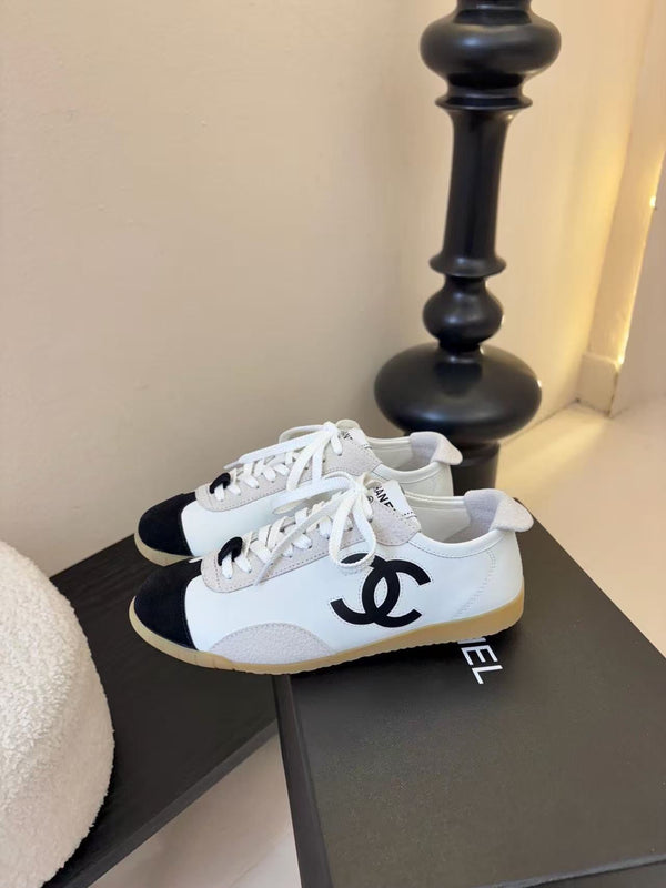 CC 26s Trainers White Grey Black Calfskin & Suede