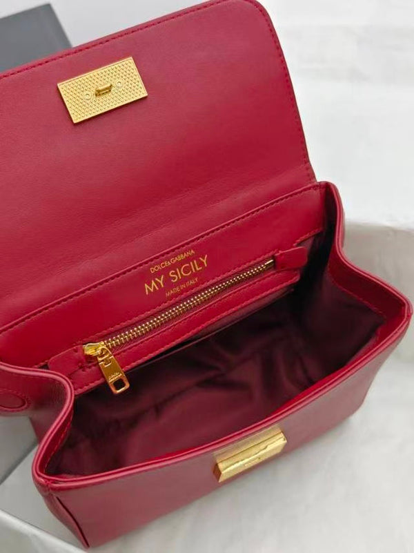 DB My Sicily Bag 21cm Red Calfskin