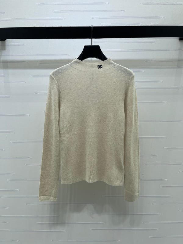CE 26S Mock-Neck Sweater Triomphe Logo Wool 430335