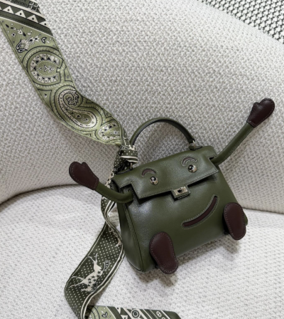 HM Kelly Doll 16cm Dark Green Swift Leather