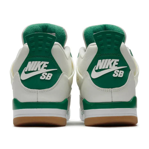 Nike Jordan 4 Retro Pine Green Ivory Gray Suede Leather