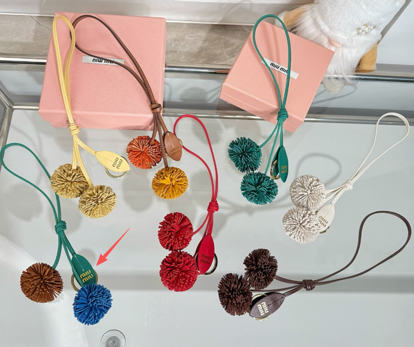 Miu Miu Trick keyring Calfskin Bag Charm