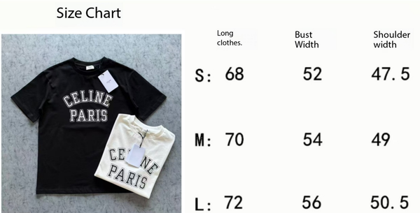 Celine SS26 Letter Print Short-Sleeve Tee Cotton 350456
