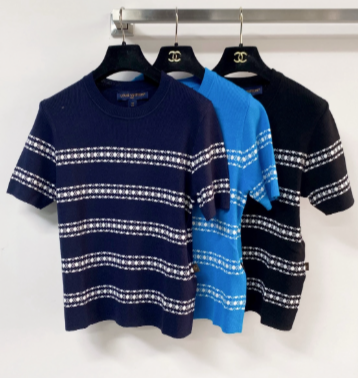 LV Short-Sleeve T-Shirt Blue in Wool 215553