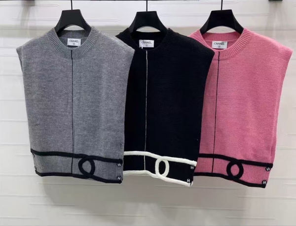 CC 26s Contrast Knit Vest 1324