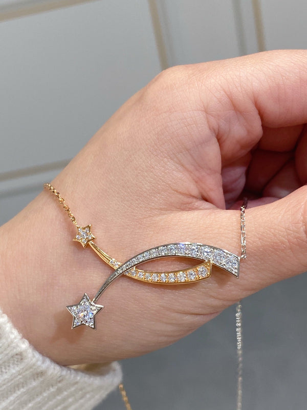 DOUBLE COMETE NECKLACE DIAMOND