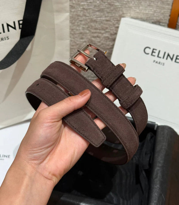 CL 2026 Arc de Triomphe Belt 2.5cm Suede Cowhide