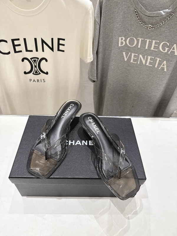Chanel 2026 Transparent Sole Flip-Flops Beach Sandal 713048