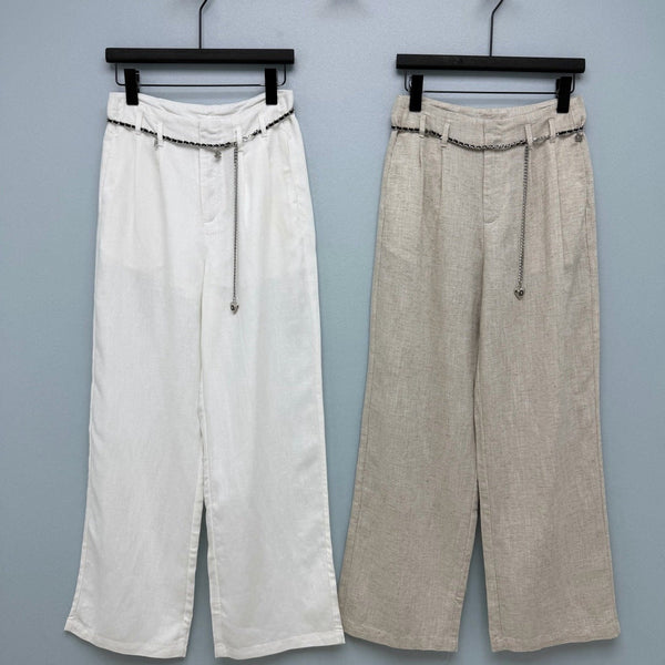 CC 2026 Blend Wide-Leg Trousers Linen 392376