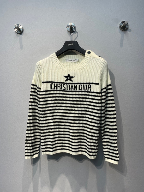CD 26s Lucky Star Striped Knit Sweater Wool 413833
