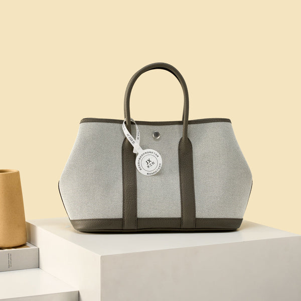 High-end Hermes 2026 Garden Party 23cm Bag Dutch Leather Canvas