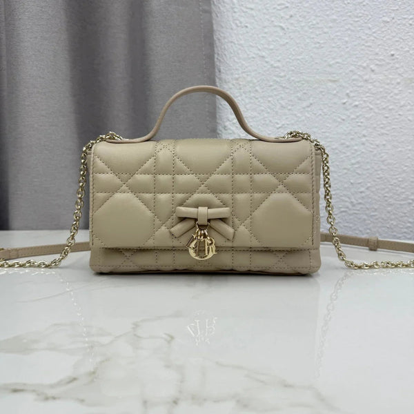 CD 2026 My Tender Dior Top Handle Mini Chain Bag 21cm Lambskin