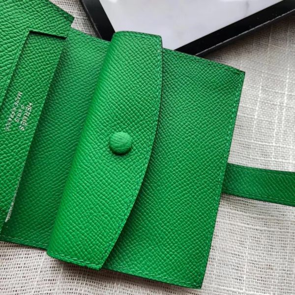 HM Bearn 10cm Mini Wallet In Bamboo Epsom Leather