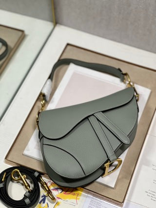 CD Saddle Bag Turf Green in Cowhide 288162