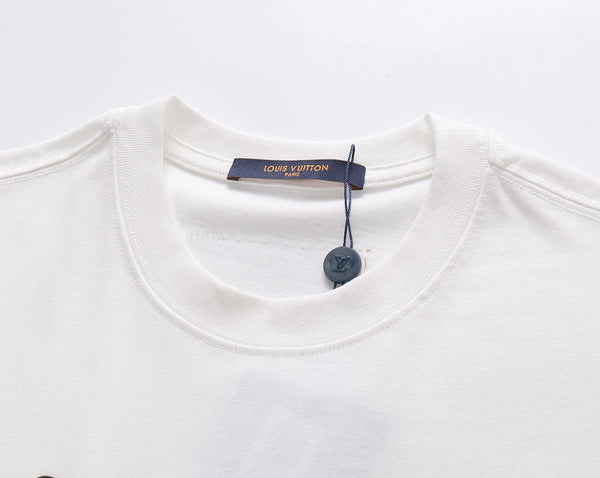 Louis Vuitton Classic Logo & Letter T-Shirt in Cotton