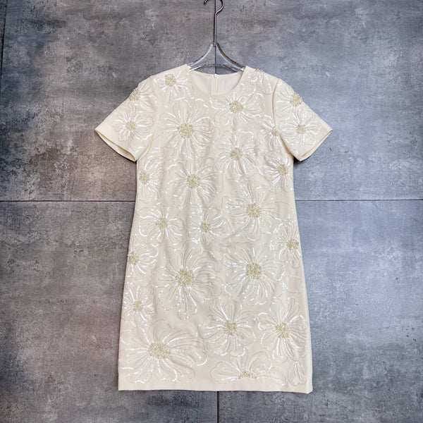 VT 26s Sequin Embroidery Sleeve Dress Cotton Polyester Fiber 400527