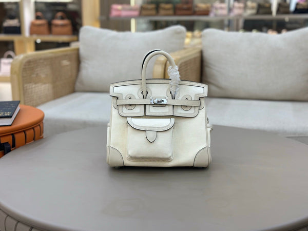 High-end HM 2026 Birkin Cargo 25cm Swift Leather Canvas