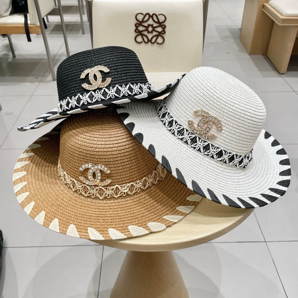 Chanel 25 White Straw Hat 197914
