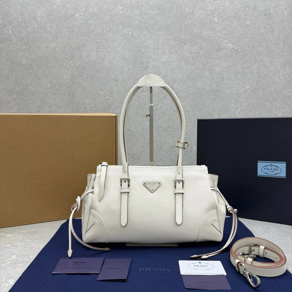 Prad 2026 Soft Medium Shoulder Bag 33cm Calfskin