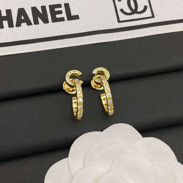 Chanel Coco Crush CC Hoop Earrings