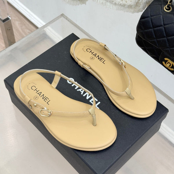 CC New Minimalist Flip-Flop Flat Sandals Calfskin 841972
