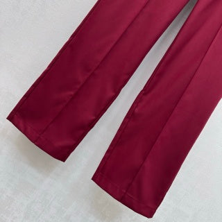 HM 26 High-waisted Casual Straight-Leg Trousers in Cotton