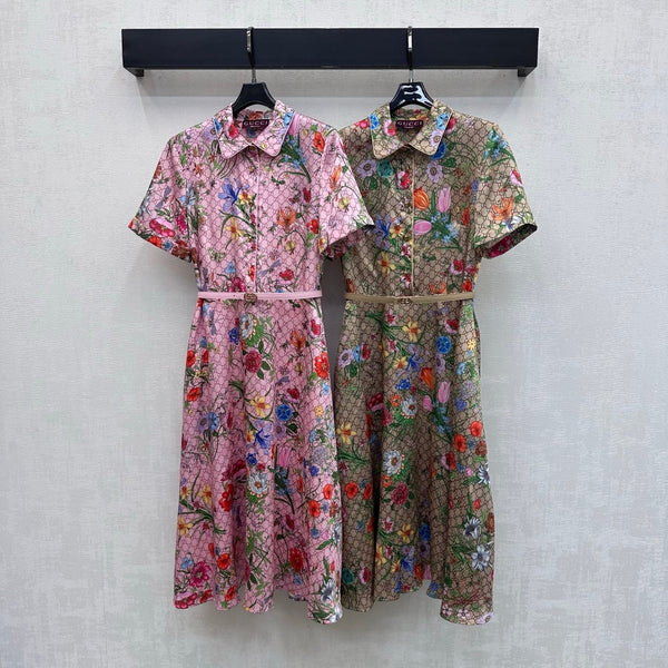 GG 26s Printed Waistband Dress Polyester 396589