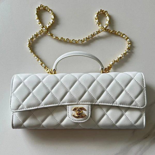 CC 2026 Long Top Handle Clutch 25cm Lambskin
