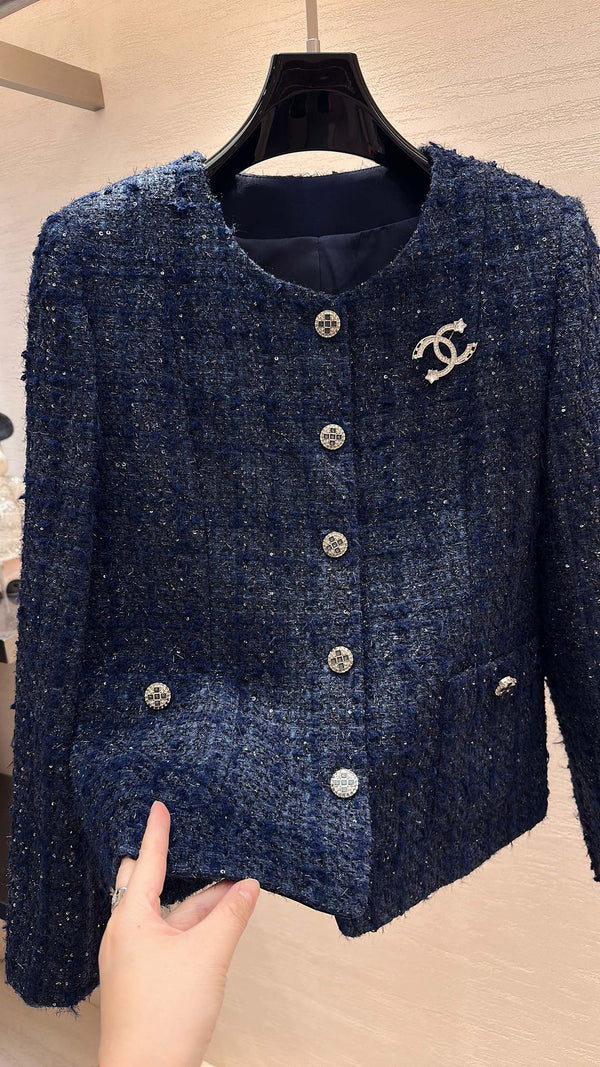 CC Jacket Navy Blue Tweed 415635