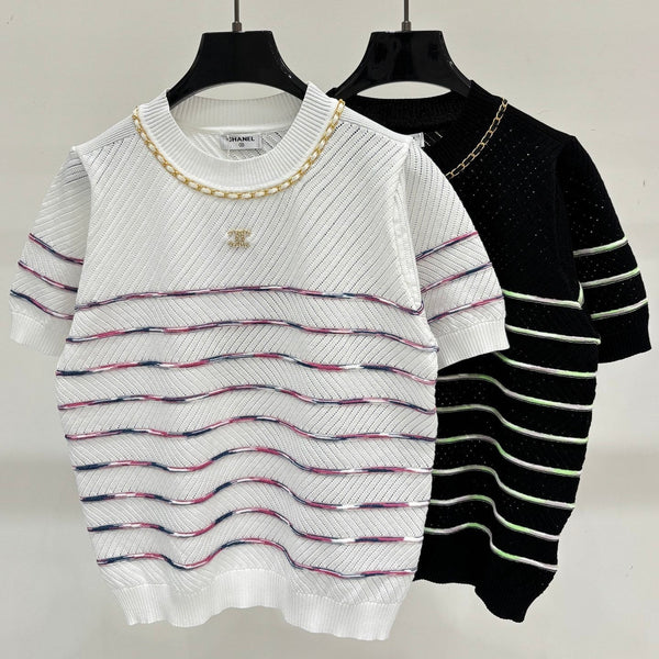 CC 2026 Striped Short-Sleeve T-Shirt Cotton 413806