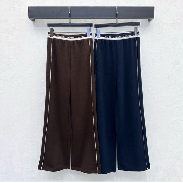CC 26s Letter-Embroidered Trousers Wool Polyester 422569