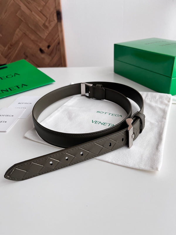 BV Large Watch Belt 2.5CM Barolo Intrecciato Leather 216380