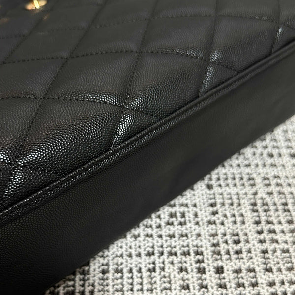 CC 2026 Diamond Flap Shoulder Bag 29cm Black Calfskin Caviar